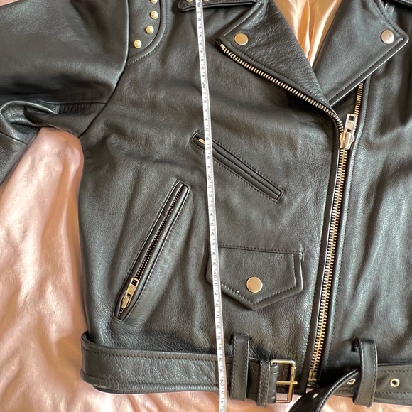COPY - Joie Pearl Leather Jacket 3/4 Sleeves - Picture 8 of 8